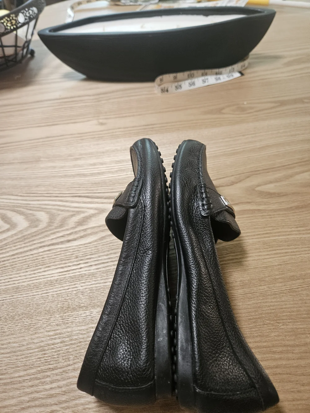 Coach Black Leather Penny Loafers for Women